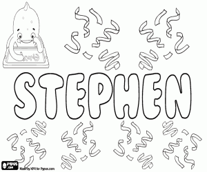 Coloriage Stephen, variante de Steven