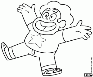 Coloriage Steven Universe, le garçon protagoniste