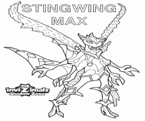 Coloriage Stingwing Max, Invizimals Shadow Zone