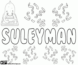 Coloriage Suleyman, prénom masculin