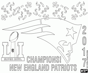 Coloriage Super Bowl New England Patriots