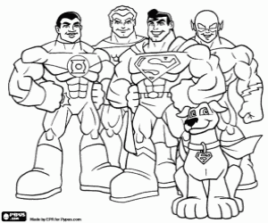 Coloriage Super Friends, super-héros