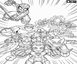 Coloriage Super Hero Squad, Marvel