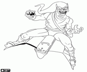 Coloriage Le super méchant Bouffon Vert