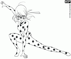 Coloriage La superhéroïne Ladybug