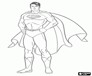 Coloriage Superman, l'homme d'acier