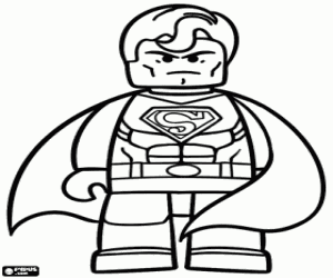 Coloriage Superman, personnage de Lego