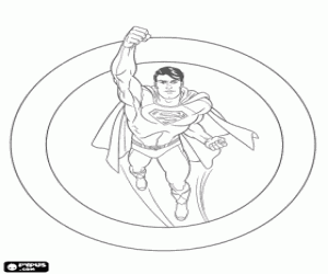 Coloriage Superman, un super-héros célèbre