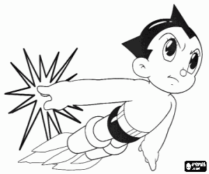 Coloriage Les superpouvoirs de Astro Boy