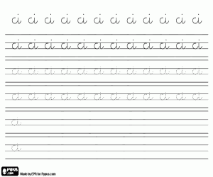 Coloriage La syllabe CI à écrire