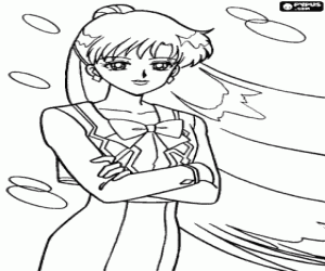 Coloriage Sylvana Meio est Sailor Pluton