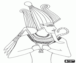 Coloriage Symboles du pouvoir de Pharaon