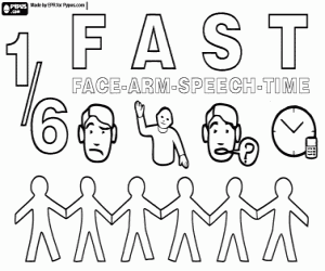 Coloriage Les symptômes d'un AVC