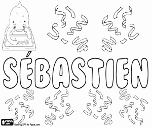 Coloriage Sébastien, nom français