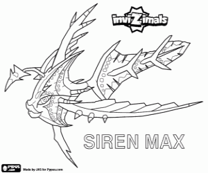 Coloriage Le séduisant Invizimal Siren Max