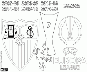 Coloriage Séville FC, Ligue Europa 2022-23