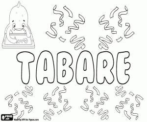 Coloriage Tabaré, nom d’origine Tupi