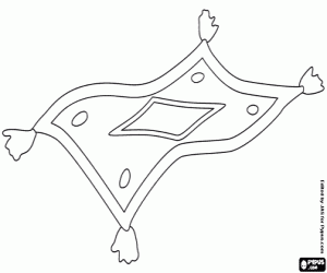 Coloriage Le tapis volant d'Aladin