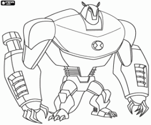 Coloriage Le Tatou, Ben 10 Ultimate Alien