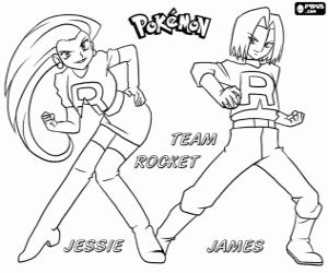Coloriage Team Rocket, Pokémon