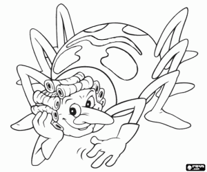 Coloriage Tecla l'araignée