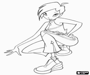 Coloriage Tecna, une fée du Winx Club