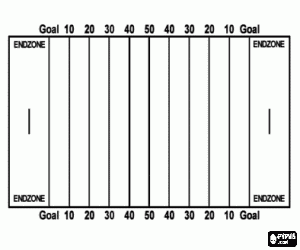 Coloriage Terrain de jeu, football américain