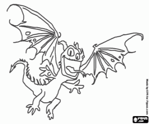 Coloriage Terrible Terreur, petit dragon