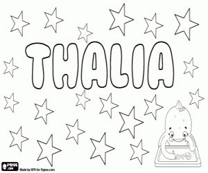 Coloriage Thalia, nom mythologique