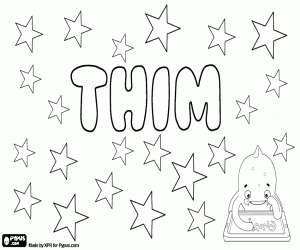Coloriage Thim, nom de diverses origines