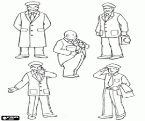 Coloriage Thomas et ses amis, des personnages humains