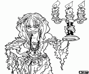 Coloriage Tia Dalma de Pirates des Caraïbes