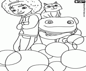 Coloriage Tif et Oh, amis, Home, En Route