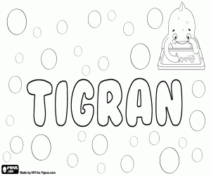 Coloriage Tigran, variante de Dikran