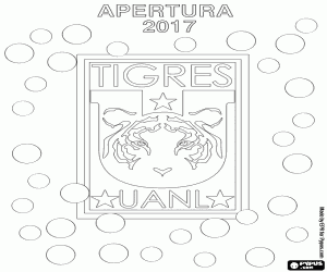 Coloriage Tigres, champion Apertura 2017