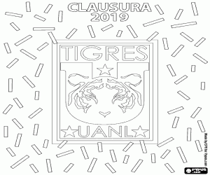 Coloriage Tigres UANL, champion Clausura 2019