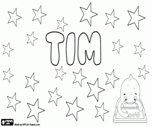 Coloriage Tim, diminutif pour garçon