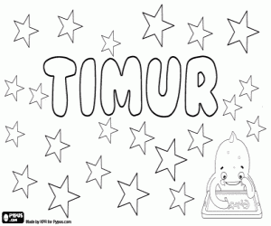 Coloriage Timur, variante de Temur