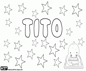 Coloriage Tito, nom pour garçon