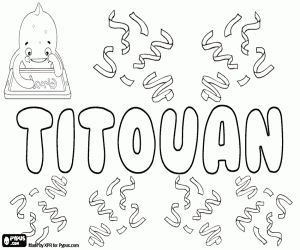 Coloriage Titouan, nom masculin