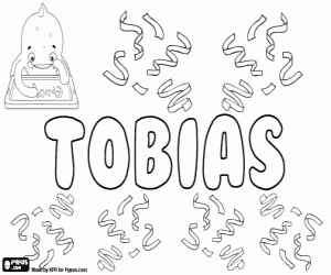 Coloriage Tobias, nom biblique