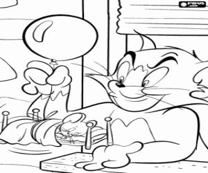 Coloriage Tom le chat déteste Jerry la souris