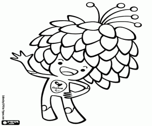 Coloriage Tom, mascotte paralympique de Rio 2016