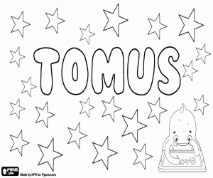 Coloriage Tomus, variante de Tomasz
