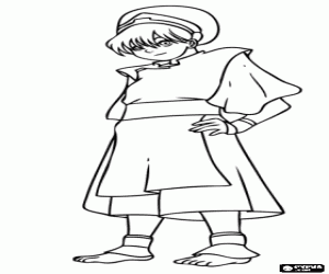 Coloriage Toph, une amie de Aang