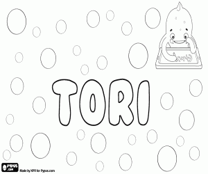 Coloriage Tori, nom en diverses langues
