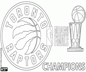 Coloriage Toronto Raptors, champions NBA 2019