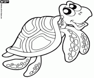 Coloriage Tortue d'eau douce