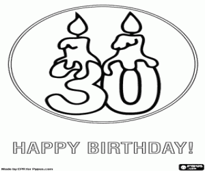 Coloriage Toutes mes félicitations pour 30 ans