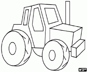 Coloriage Tracteur agricole
